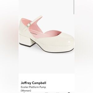 Jeffrey Campbell White and Pink Mary Jane Shoes